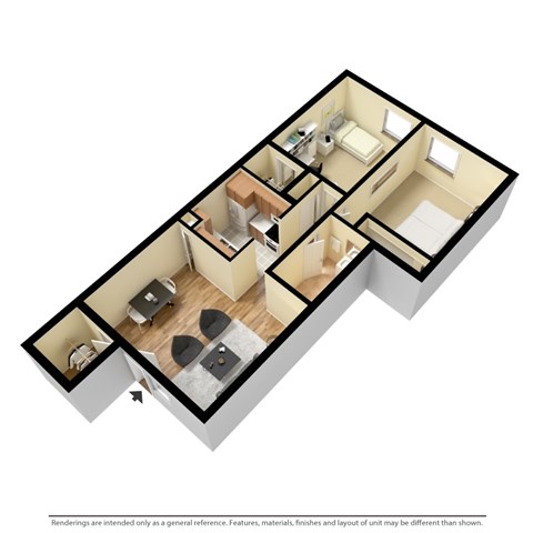 Casa Bella Apartments in Tucson, Arizona Two Bedroom Floor Plan